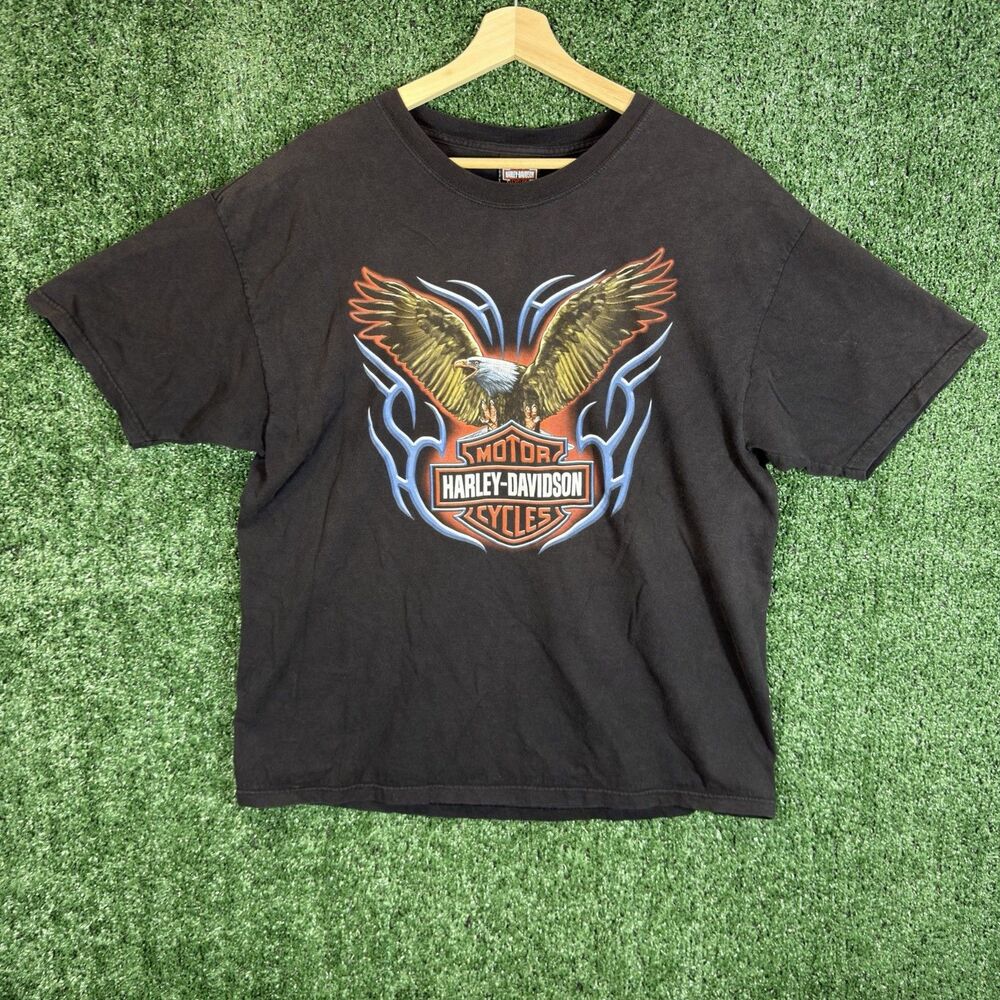 Vintage Harley Davidson Eagle Sunset Graphic T Shirt Men’s Size XL 2005 Y2K Ride
